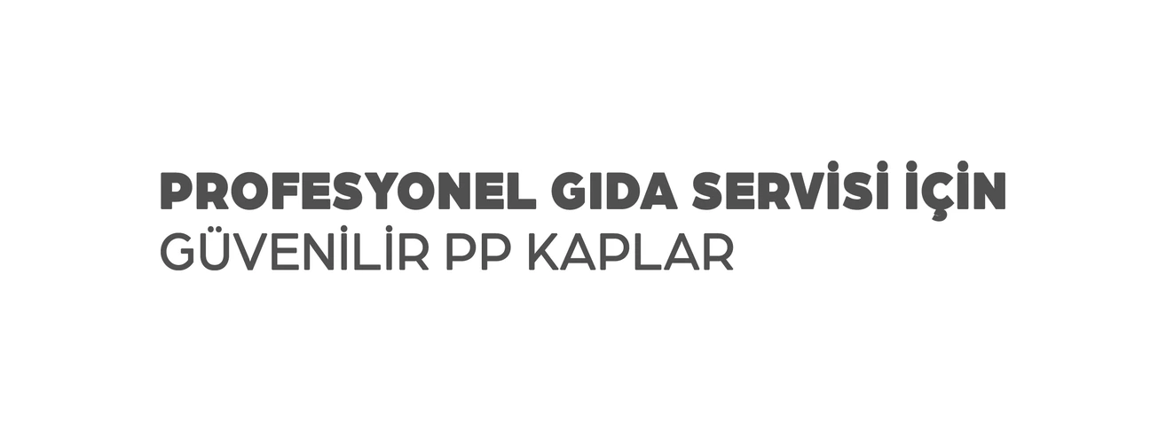 Profesyonel gıda servisi için güvenilir PP kaplar