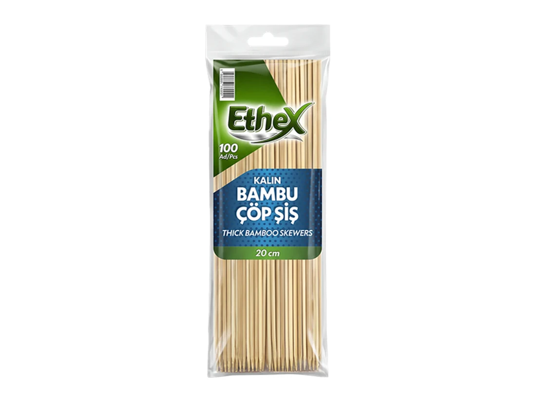 Bambu Çöp Şiş – 20 cm · 3 mm — katalog ürün kodu 220301008