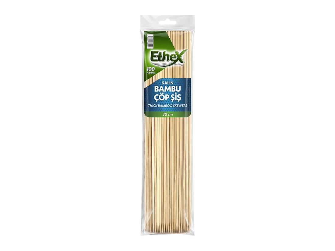 Bambu Çöp Şiş – 30 cm · 3 mm — katalog ürün kodu 220301009
