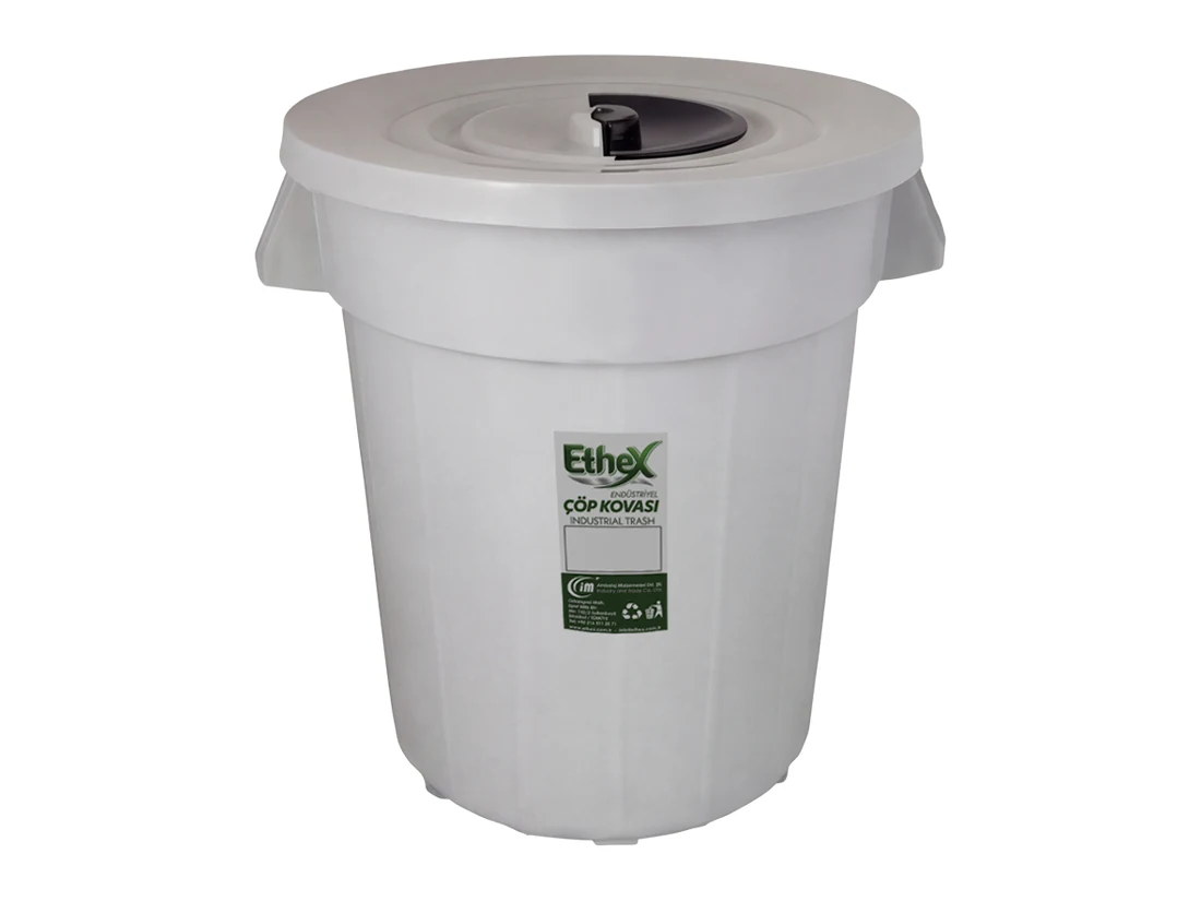 Mega Gray PP Dustbin - with lid