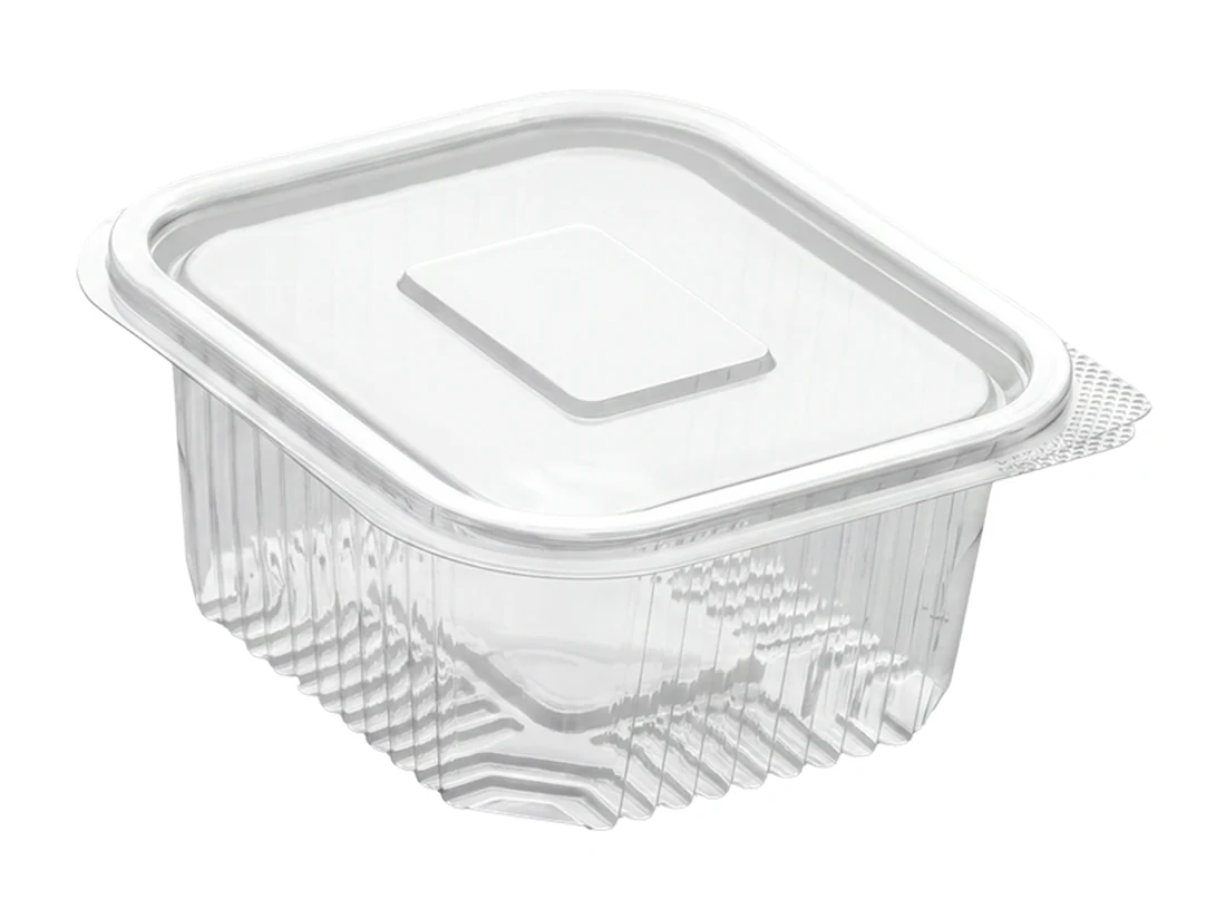 Plastic Container, Flat Lid, PET – 375 cc