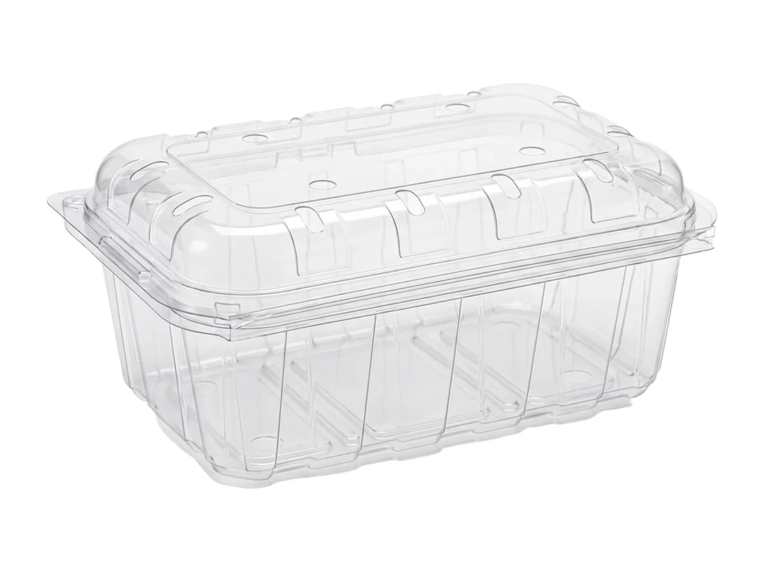 Plastic Fruit Container, High Lid, PET