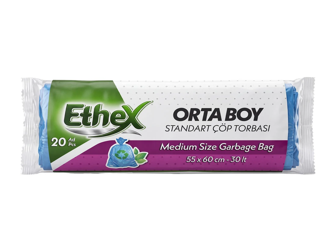 Ethex Medium Size Garbage Bag - Blue – 65 gr