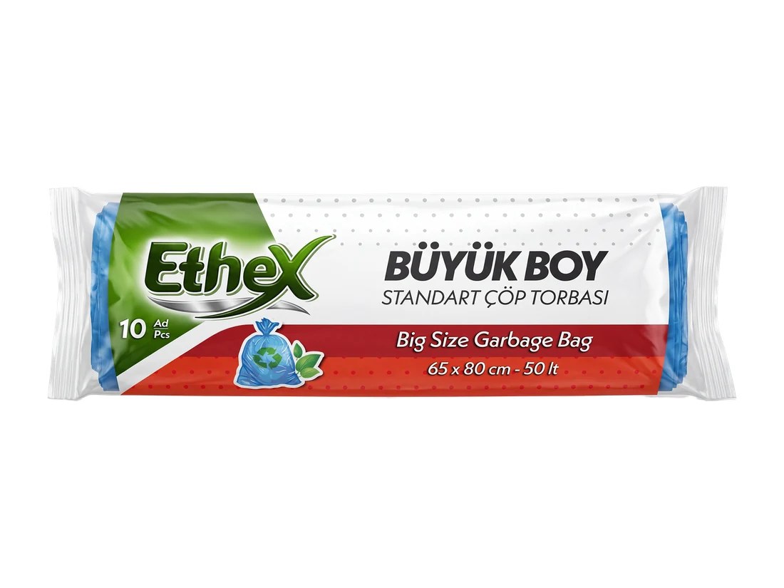 Ethex Big Size Garbage Bag&nbsp;-⁠&nbsp;Blue&nbsp;–⁠&nbsp;65&nbsp;gr