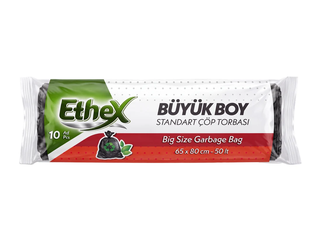 Ethex Big Size Garbage Bag - Black – 65 gr