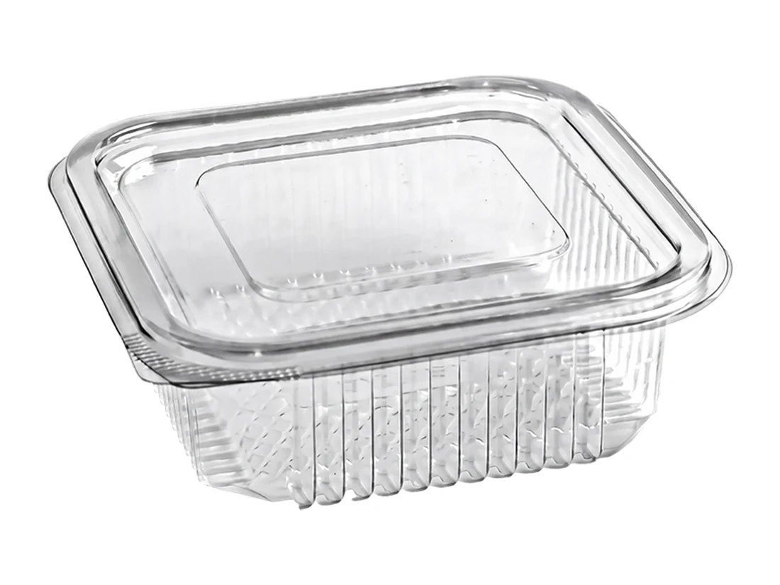 Plastic Container, Flat Lid, PET – 375 cc