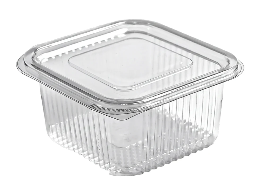 Plastic Container, Flat Lid, PET&nbsp;–⁠&nbsp;500&nbsp;cc