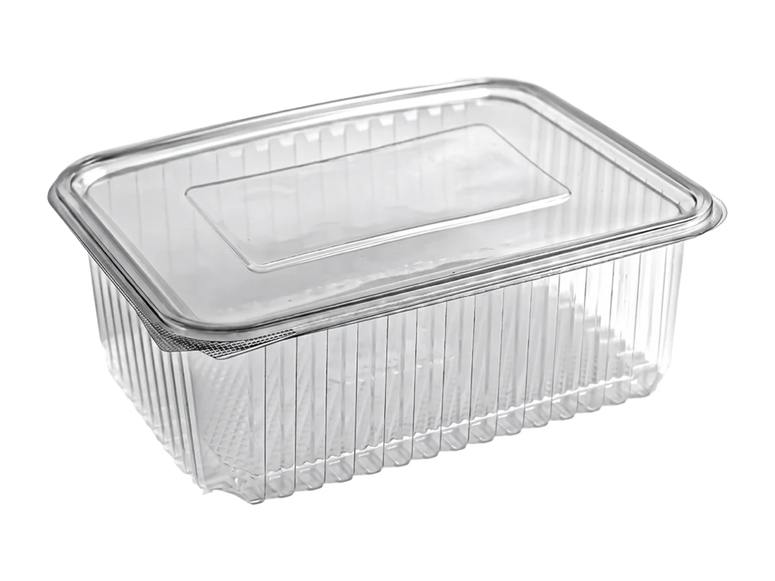 Plastic Container, Flat Lid, PET&nbsp;–⁠&nbsp;1750&nbsp;cc