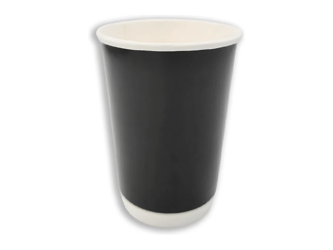 Double Wall Paper Cup, Black – 8 oz
