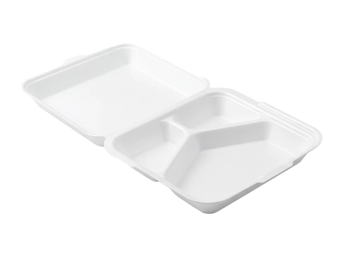 C23A 3 Division Foam Plate with Lid