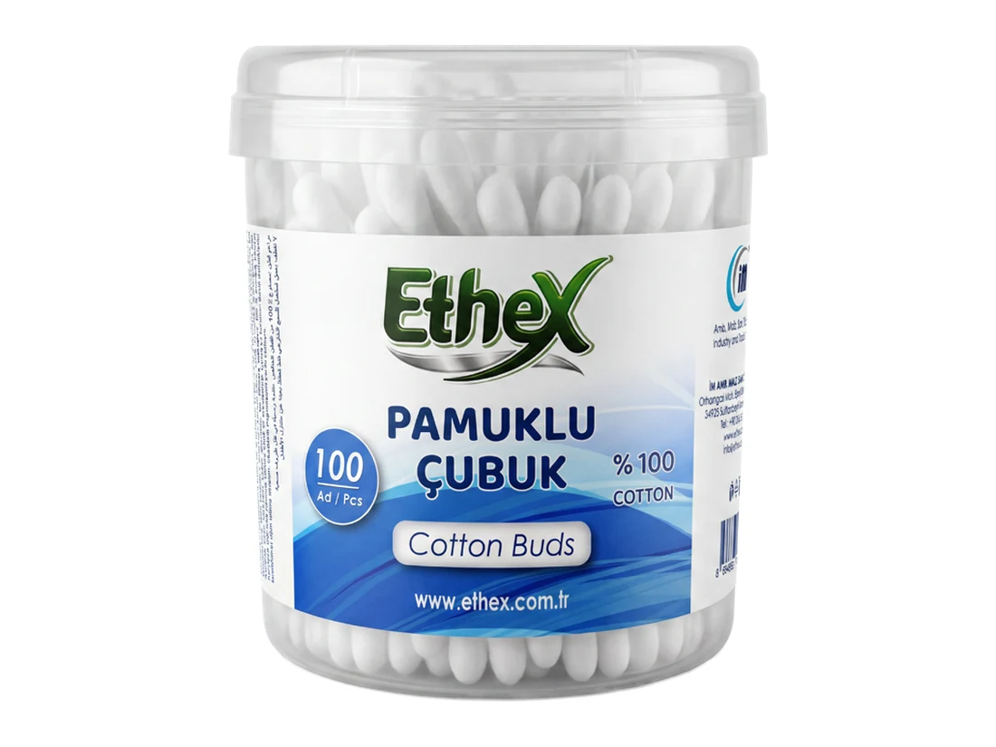 Ethex Cotton Buds
Round Box · 100 pcs