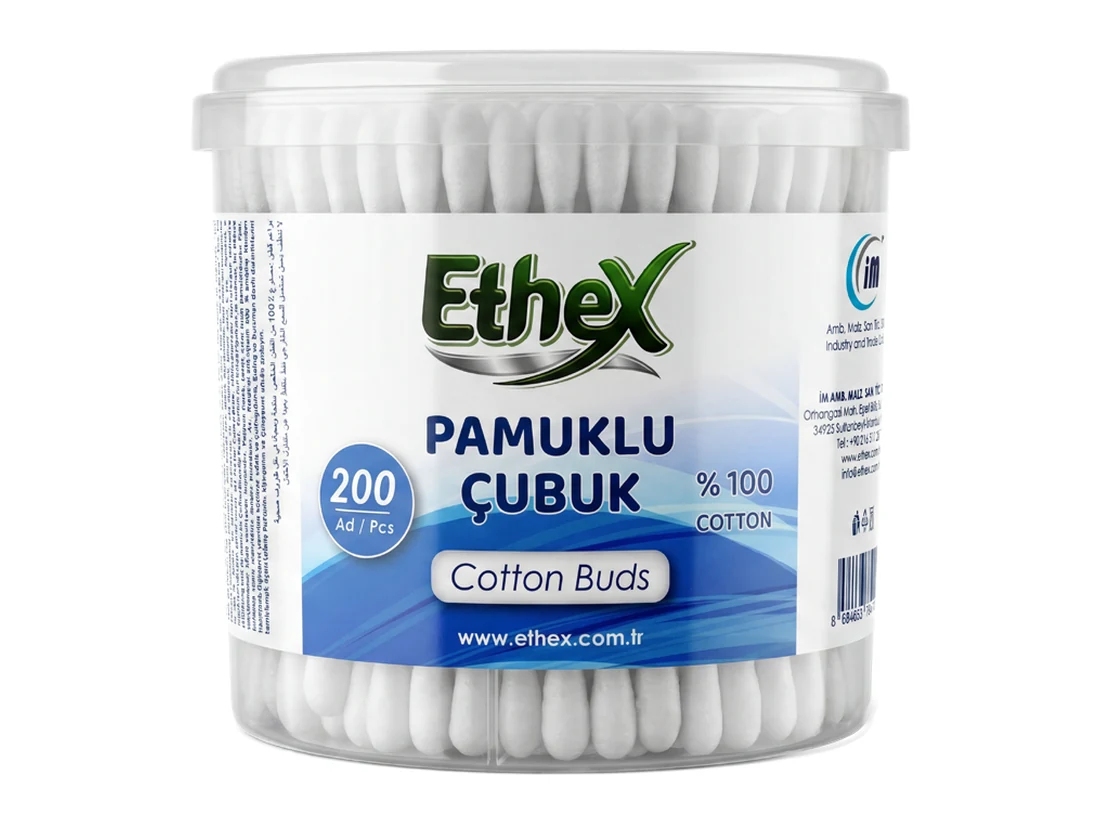 Ethex Cotton Buds
Round Box&nbsp;·&nbsp;200&nbsp;pcs