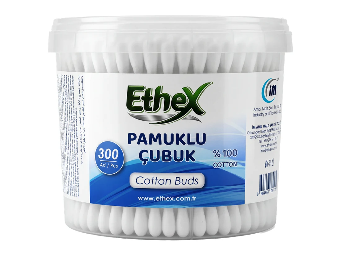Ethex Kulak Çubuğu Yuvarlak Kutu · 300 adet — katalog ürün kodu 220701004