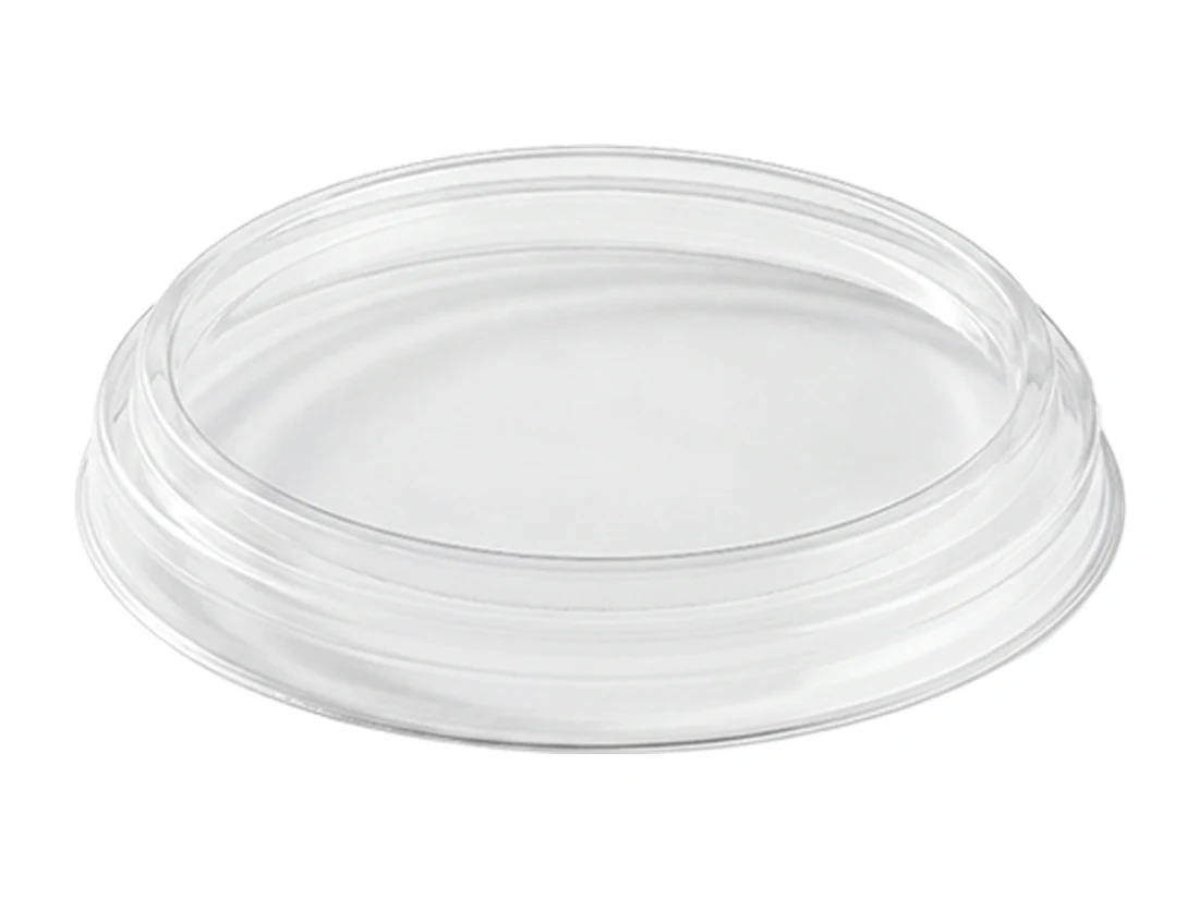 Flat Lid, Clear, PET, 95mm