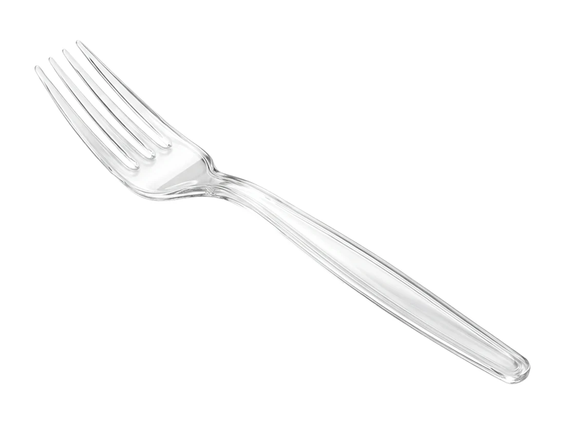 Plastic Fork Lux (Transparent), PS