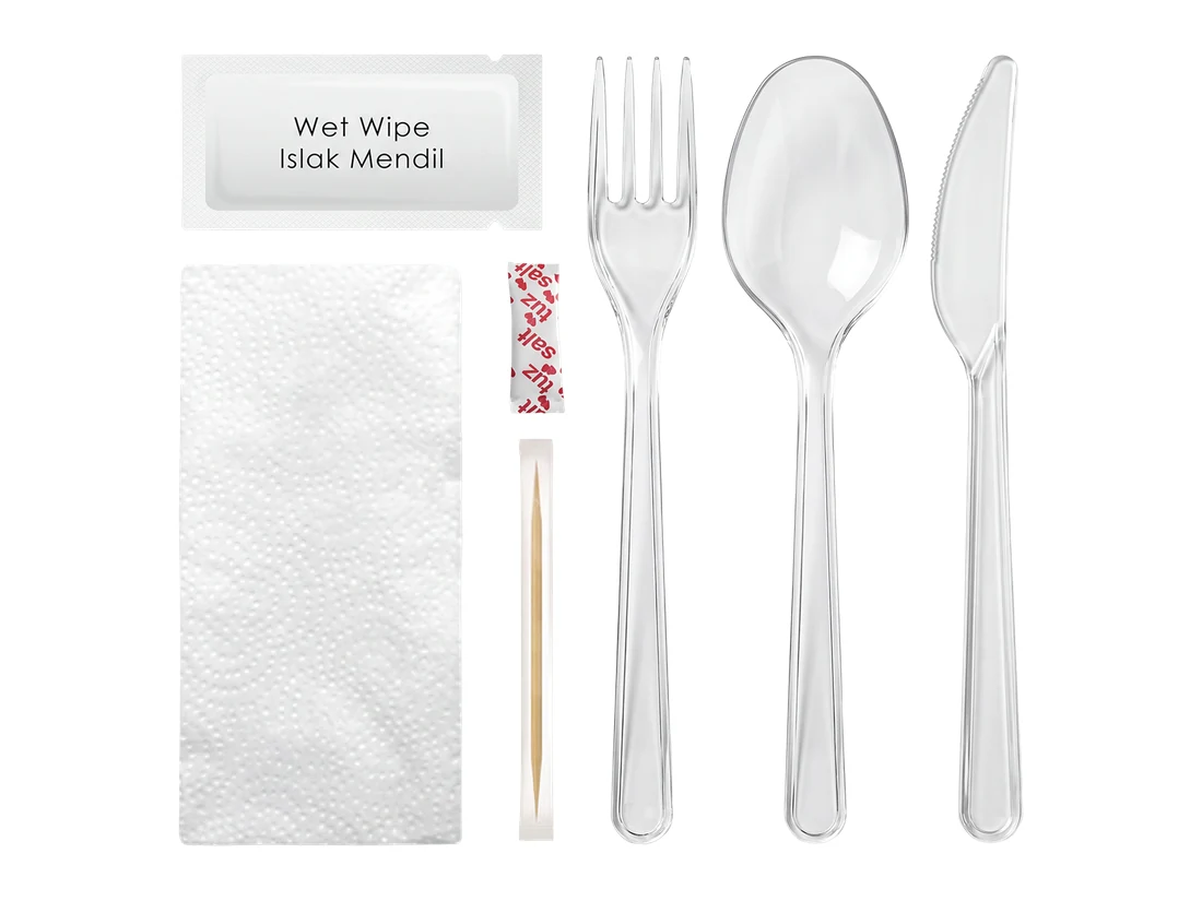 7 Component Wrapped Plastic Cutlery