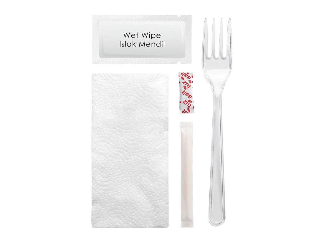 5 Component Wrapped Plastic Cutlery
