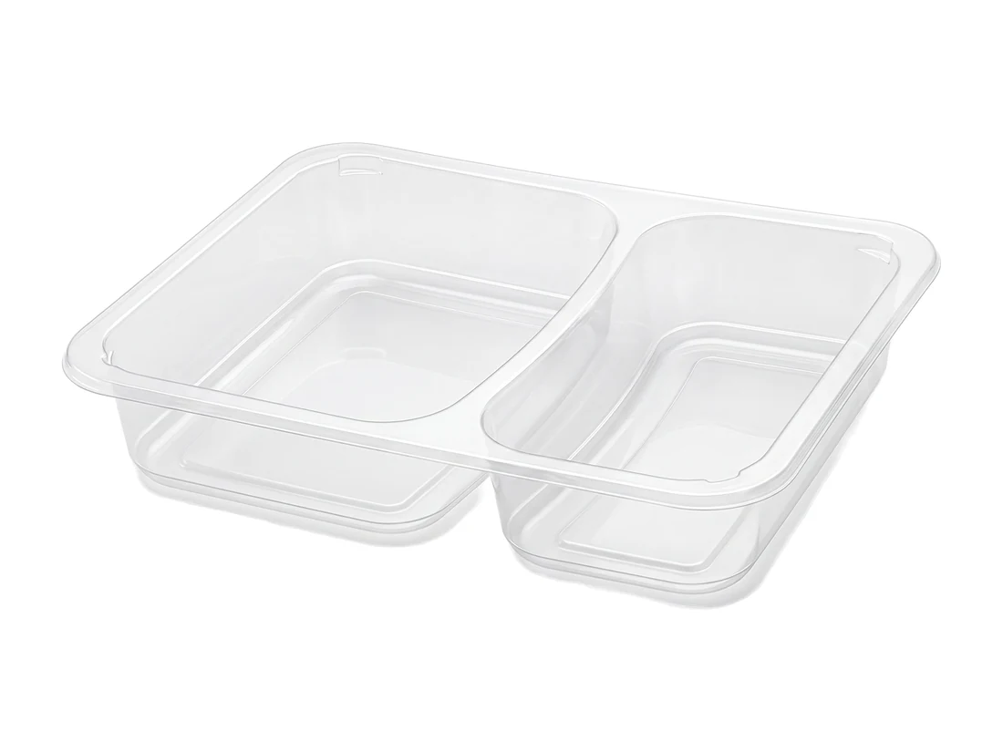 PP 2 Compartment Sealable Container - 24gr