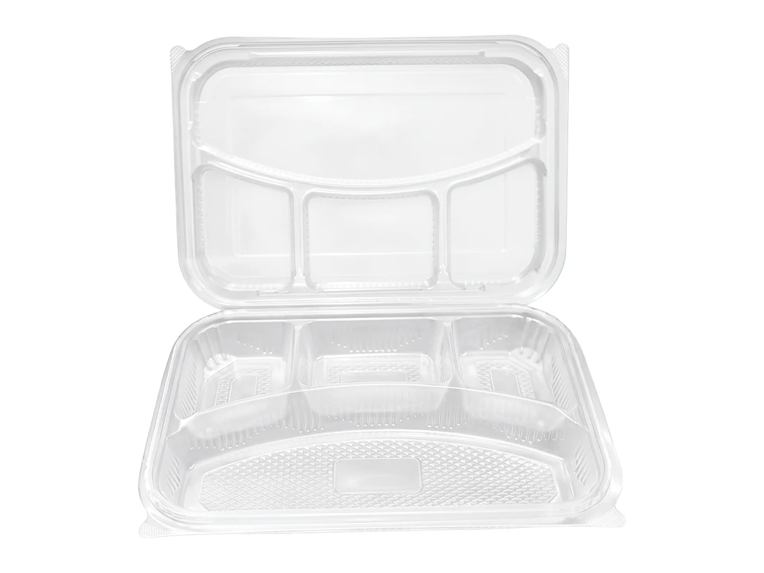 PP 4 Compartment Microwaveable Container - with Lid