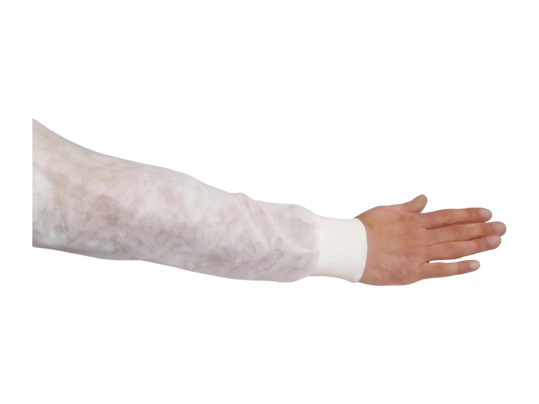 Non-Woven Arm Sleeve Cover - White
Knitted Cuff · 45 cm