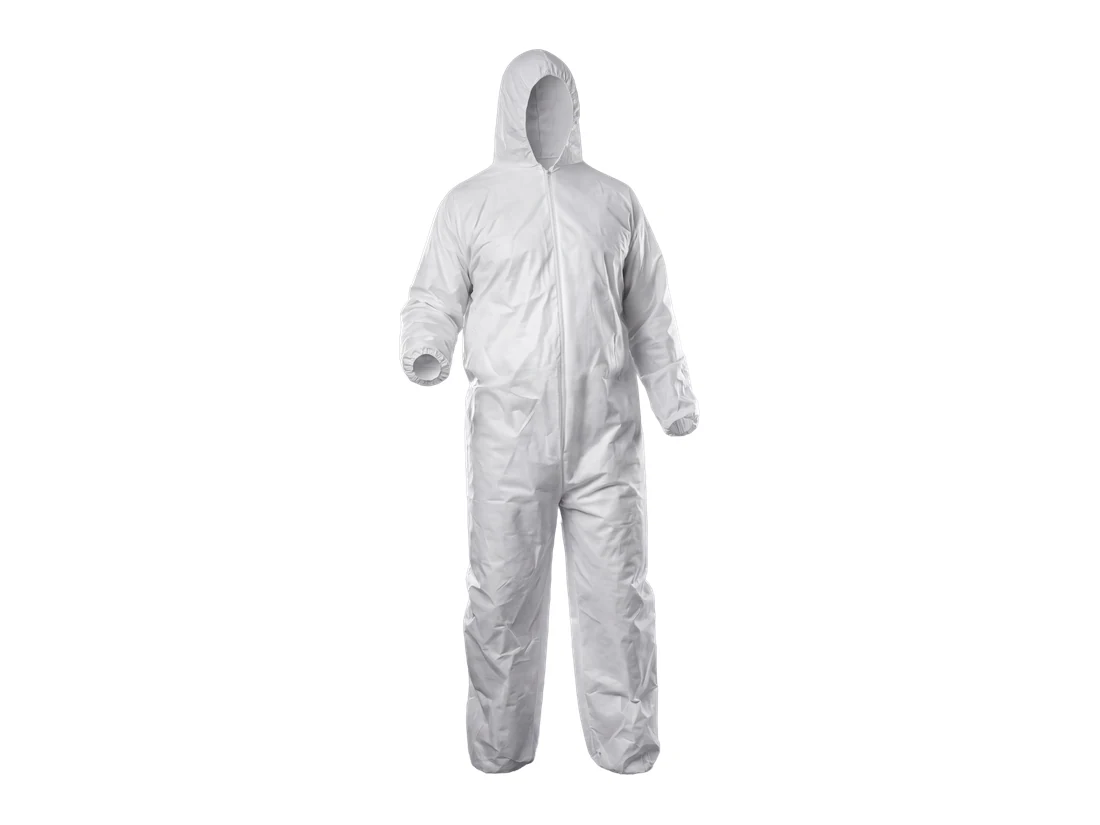 Non-Woven Overall - Full Coverage - Front Zipper - 20gsm - White